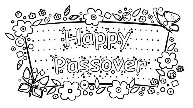 Dibujo para colorear Feliz pascua - Pascua judía