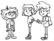 Coloriage Rocky, Luna & Theo Tikka