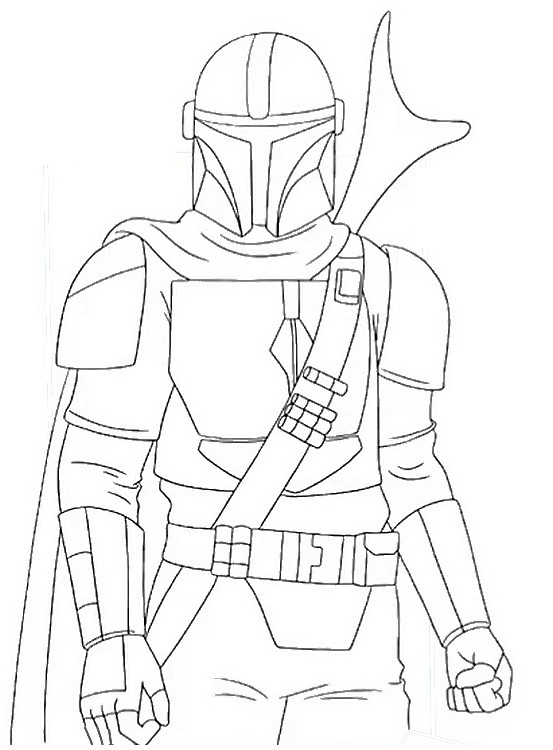 Kleurplaat The Mandalorian