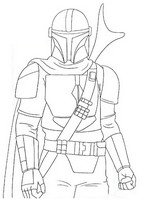 Coloring page The Mandalorian