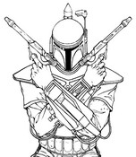 Kleurplaat Boba Fett