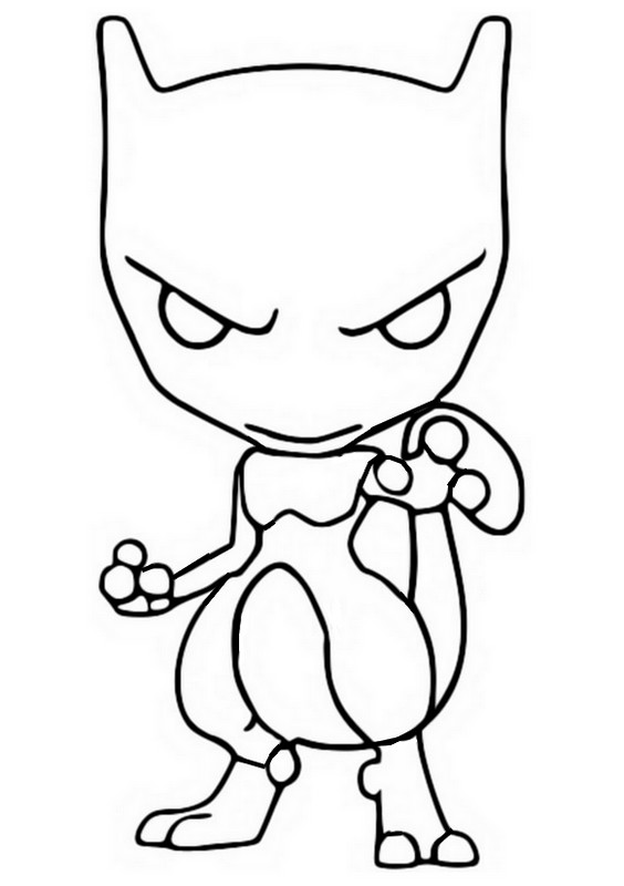 Kleurplaat Mewtwo