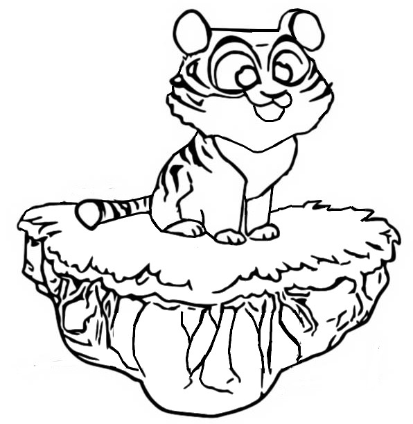 Coloring page Tiger