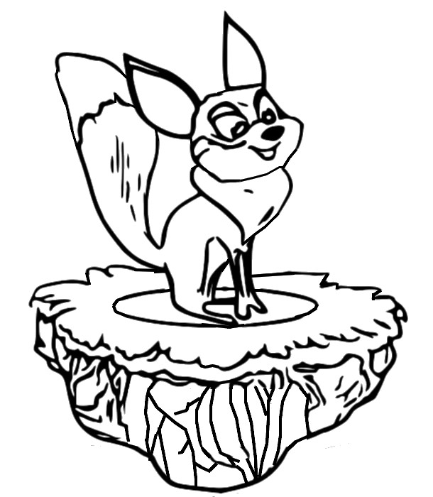 Coloring page Fox
