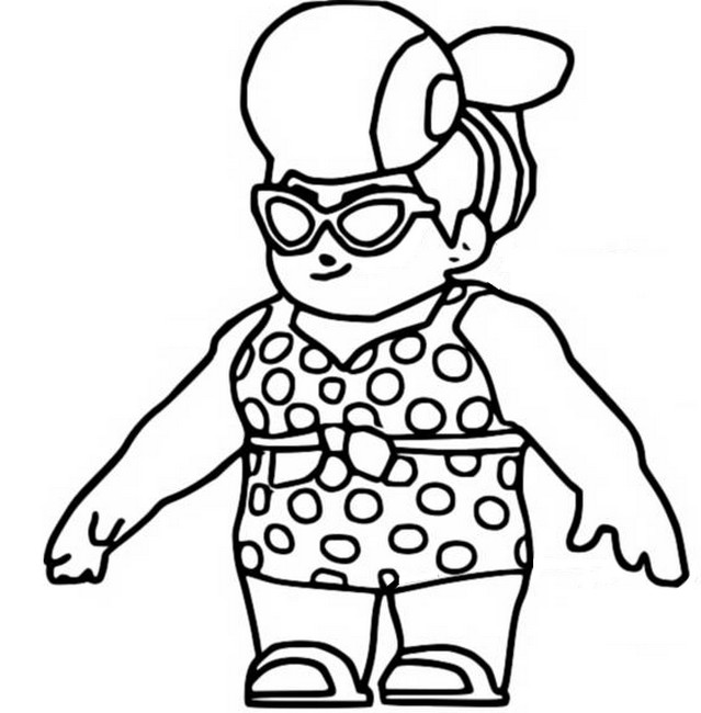 Coloring page Summer Pam - Brawl Stars May 2020 Update