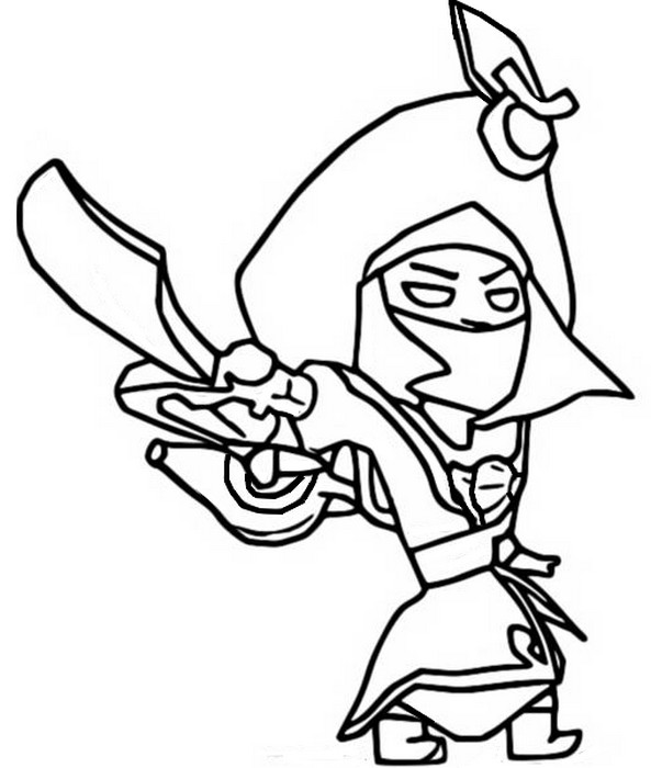 Coloring page Rogue Mortis - Brawl Stars May 2020 Update