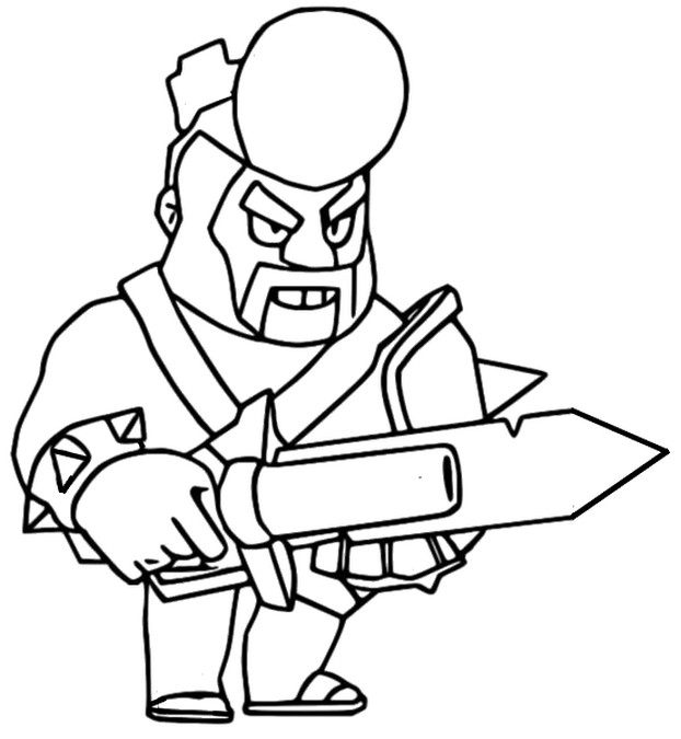 Desenho Para Colorir Brawl Stars Atualizacao De Maio De 2020 Bull Rei Barbaro 6 - desenhos para colorir brawl stars pam