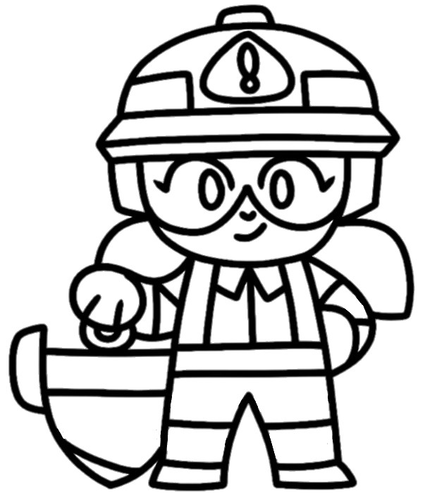 Coloring page Constructor Jacky - Brawl Stars May 2020 Update