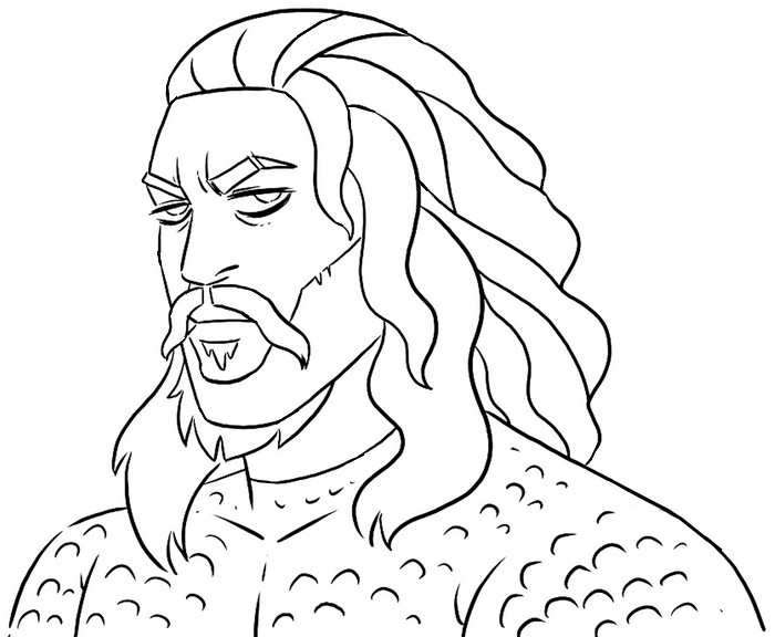 Coloring page Skin Aquaman