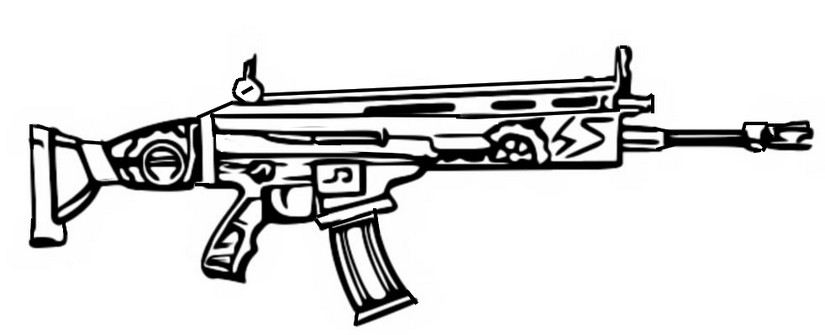 Coloring page Weapon - Fortnite Chapter 2 Season 3