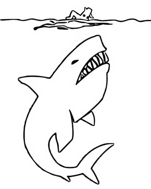 Coloring page Shark - Mr banana - Fortnite Chapter 2 Season 3