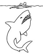 Coloring page Shark - Mr banana