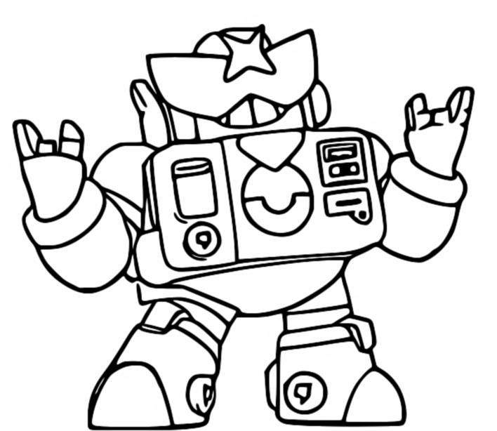 Coloring Page Brawl Stars Summer 2020 Update Surge 2 - dibujos para colorear brawl stars tick