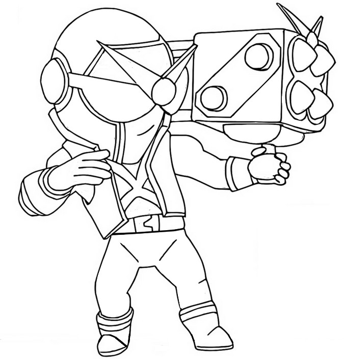 Coloring page Super Ranger Brock