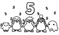 Desenho para colorir 5 amiguinhos