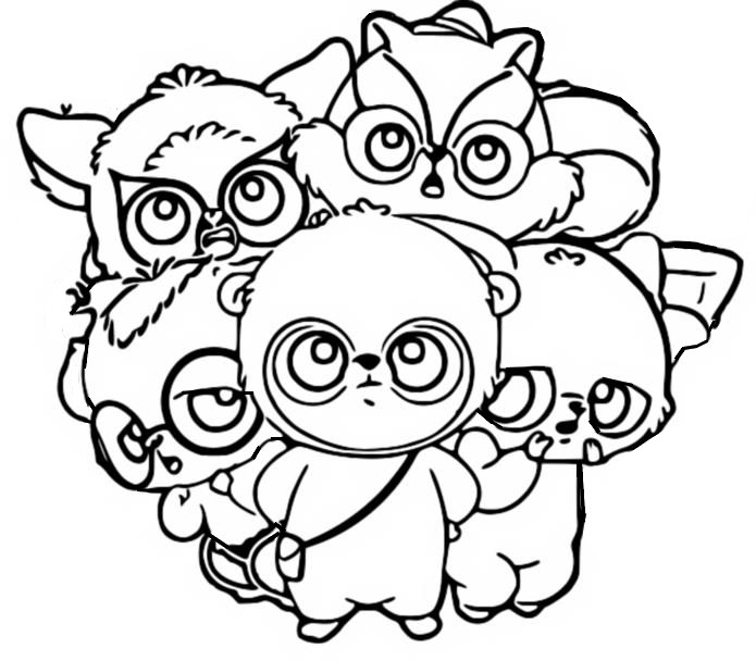 Coloring page Yoohoo & Friends