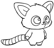 ぬりえ Pammee(フェネック)