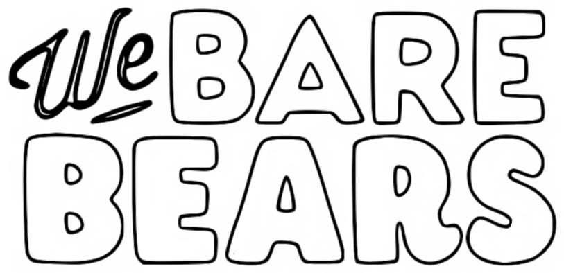 Coloring page Logo - We bare bears