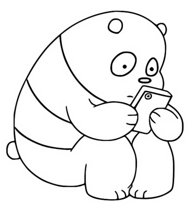 Coloring page Panda - We bare bears