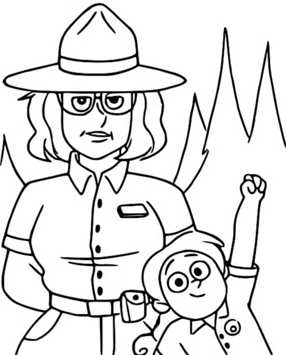 Coloring page Ranger Tabes - We bare bears