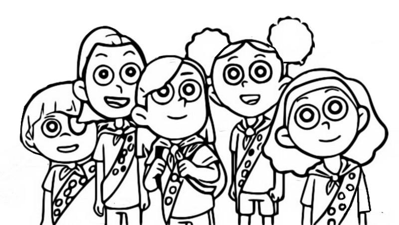 Coloring page The Poppy Rangers - We bare bears
