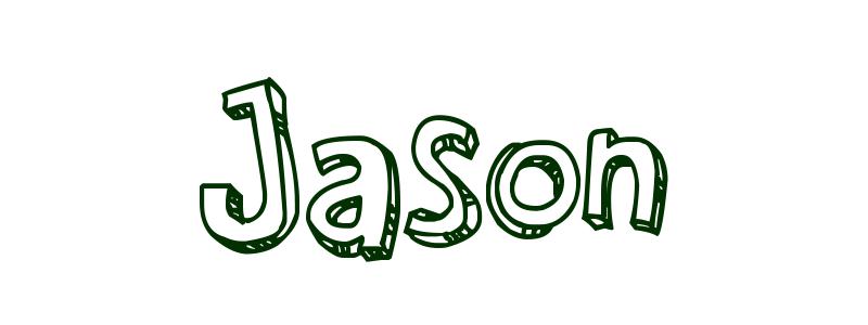 Coloriage Jason - Garçon Prénoms J
