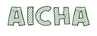 Coloriage gratuit - Aïcha - Fille Prénoms A