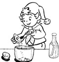 Coloriage - Oui-Oui fait un gâteau - Oui Oui