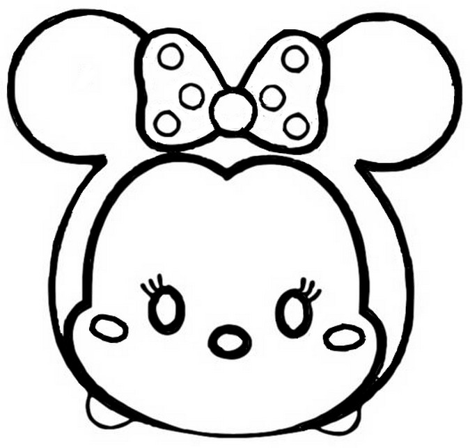 Kleurplaat Minnie Mouse (Mickey & Friends) - Disney Tsum Tsum