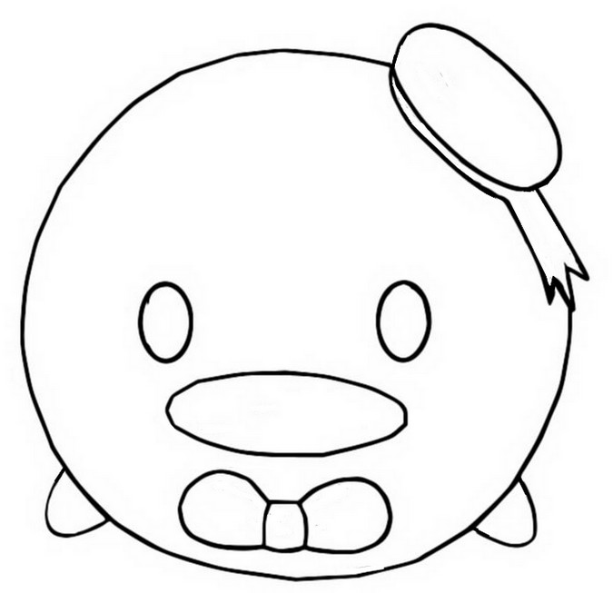Coloring page Disney Tsum Tsum : Donald Duck (Mickey & Friends) 3
