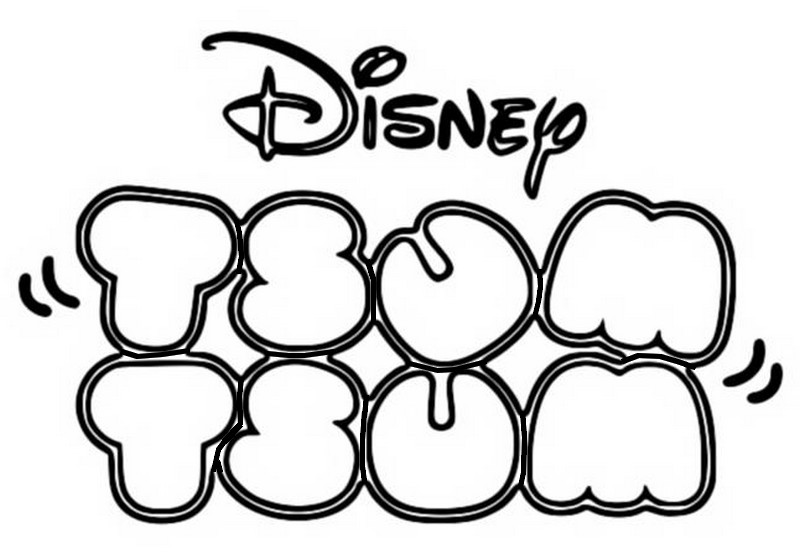 Kleurplaat Logo - Disney Tsum Tsum