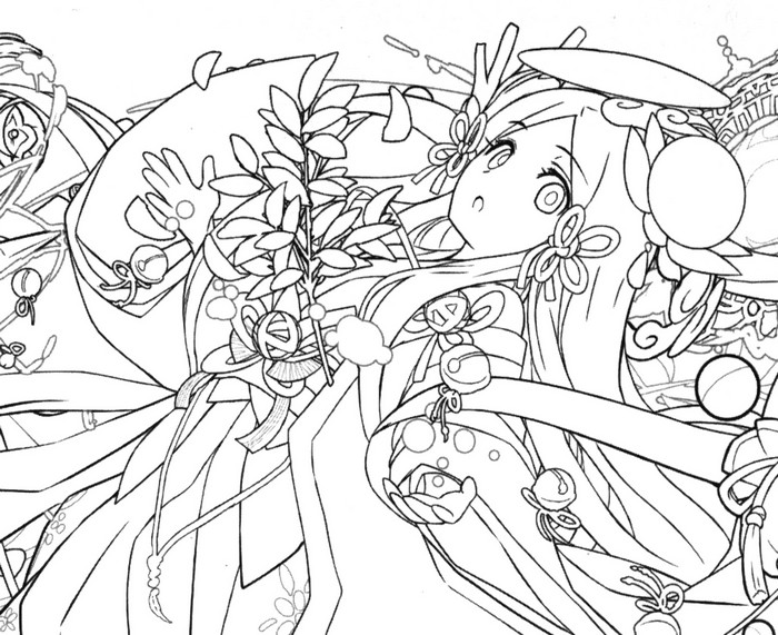 Coloring page Amaterasu