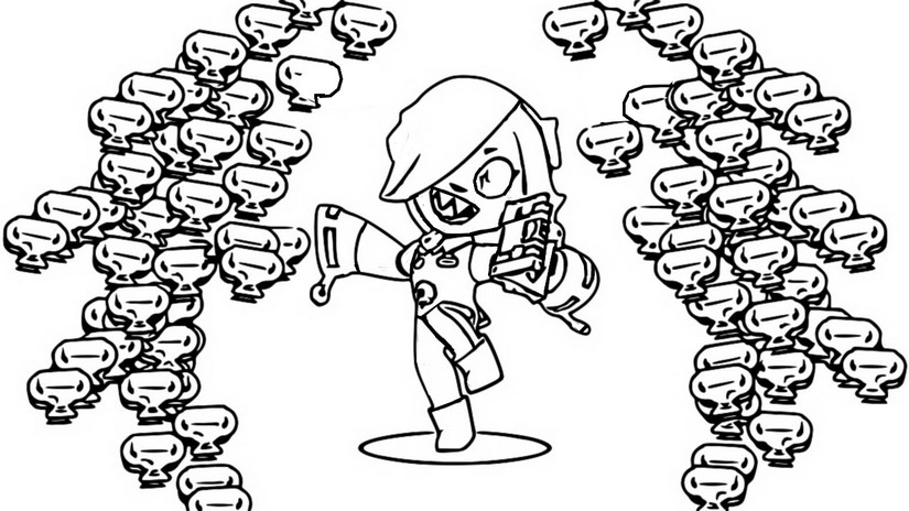 Coloring Page Brawl Stars Season 3 Colette And Trophies 2 - poco starr kolorowanki brawl stars colette