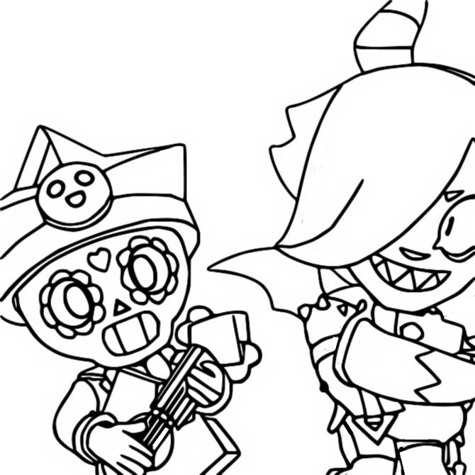 Desenho para colorir Poco Starr e trixie colette