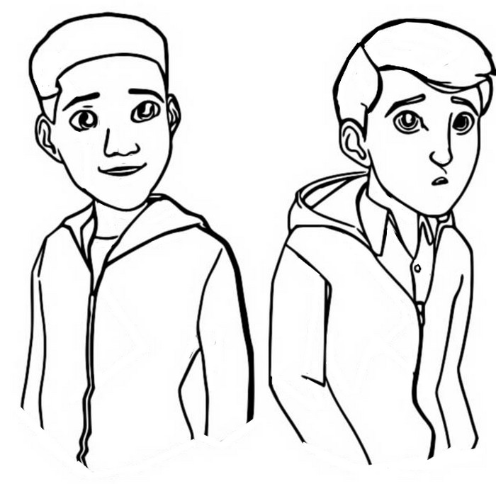 Coloring page Ben and Darius