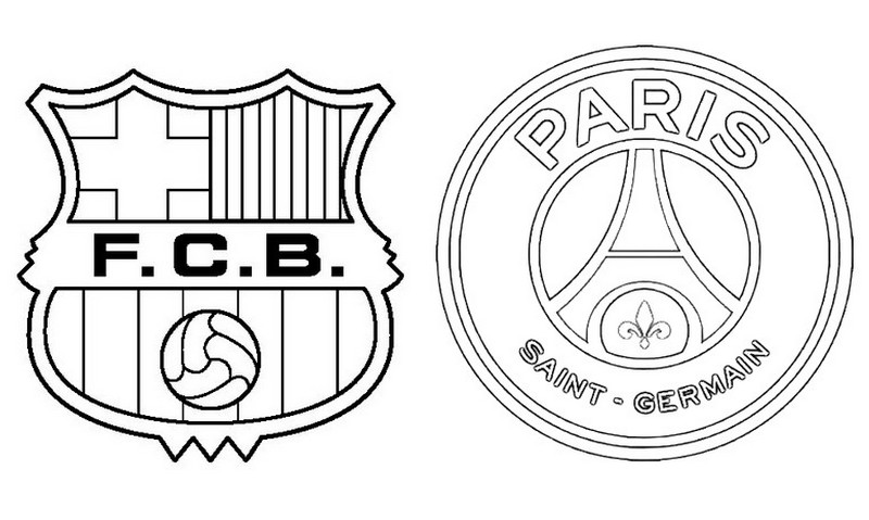 Coloriage 8èmes de finale - Barcelona (ESP) - Paris PSG (FRA)