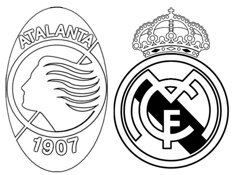 Coloring page Round of 16 - Atalanta (ITA) - Real Madrid (ESP)