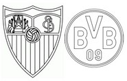 Coloring page Round of 16 - Sevilla (ESP) - Dortmund (GER)