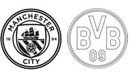 Coloring page Quarter-finals: Manchester City - Dortmund