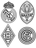 Dibujo para colorear Grupo B: Real Madrid - Shakhtar Donetsk - Inter de Milán - B. Mönchengladbach