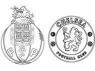 Coloring page Quarter-finals: Porto - Chelsea