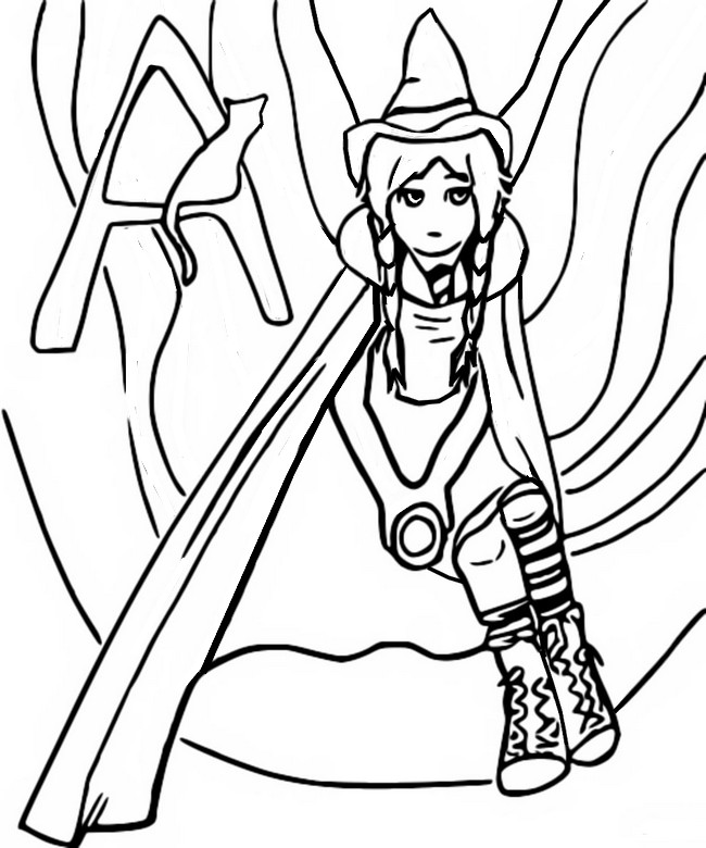 Coloring page The Worst Witch