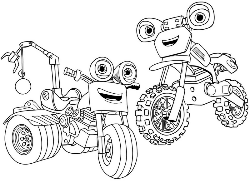 Coloring page Loop Hoopla and DJ Rumbler