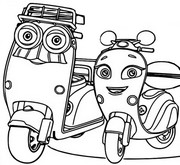 Disegno da colorare Scootio e suo padre