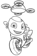 Disegno da colorare Ricky e Quadcopter