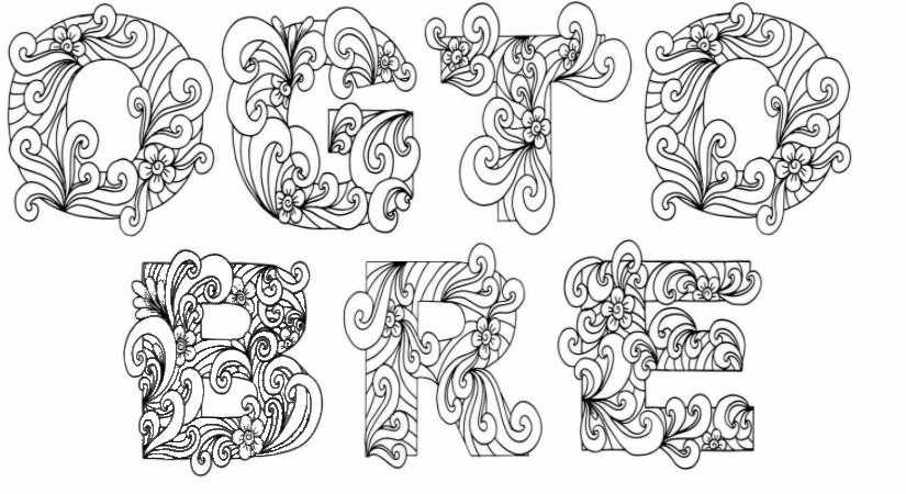 Coloriage Belles lettres