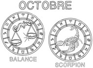 Coloriage Balance et scorpion