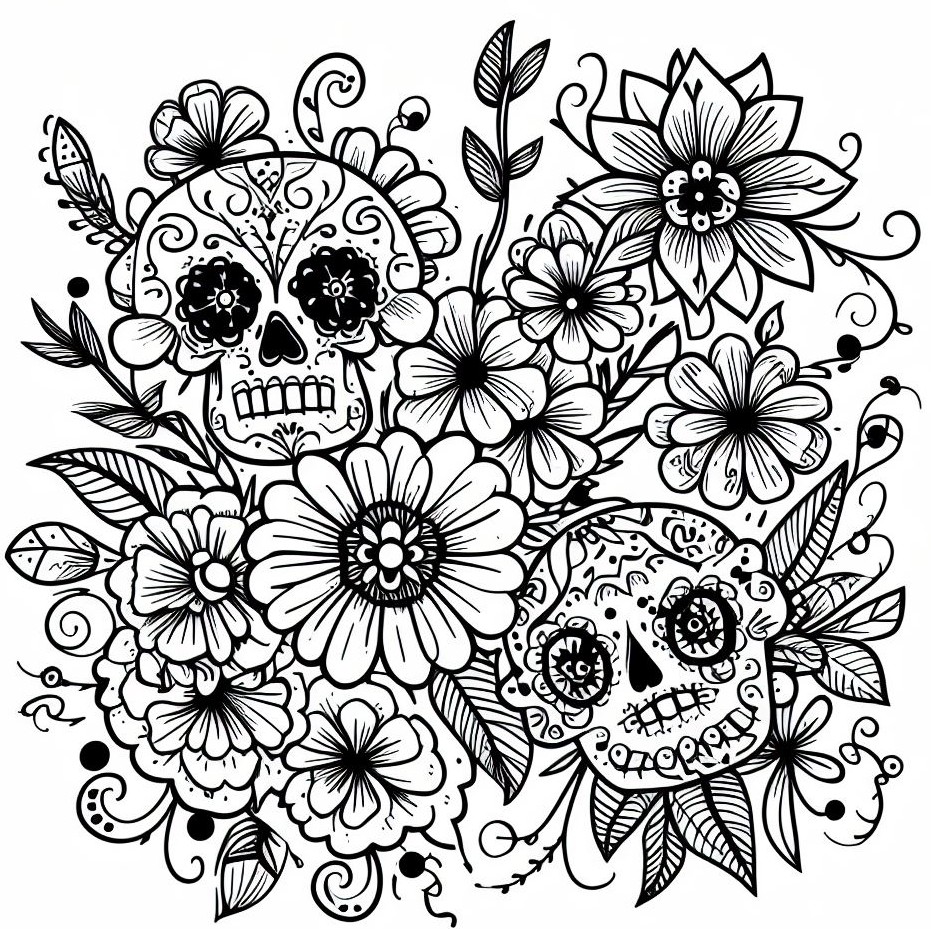 Coloring page Flowers