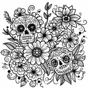 Desenho para colorir O Dia dos Mortos