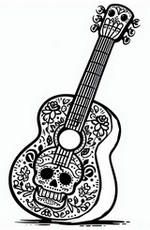 Coloriage Guitare